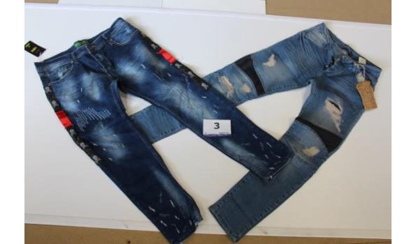 2 jeansbroeken, wo CHARJ Jeans, m 36 en 32